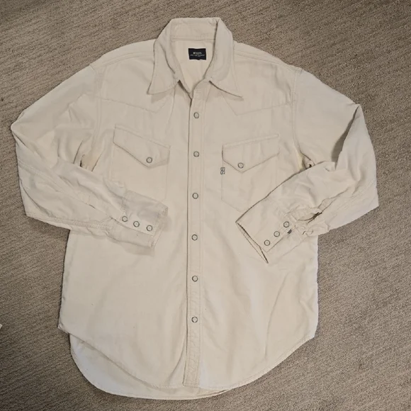 G-Star Plush Cord Tacoma Western Shirt-Ivory